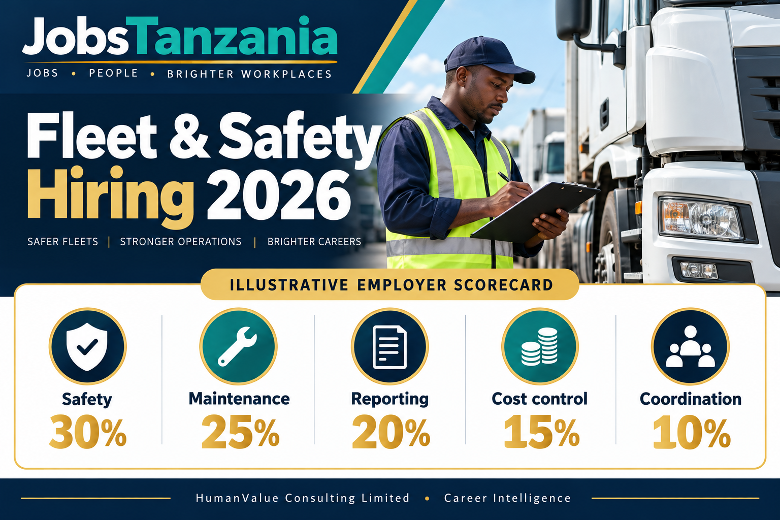 Fleet and Safety Supervisor Recruitment Tanzania 2026: Practical Tests, Maintenance KPIs and a Hiring Scorecard
