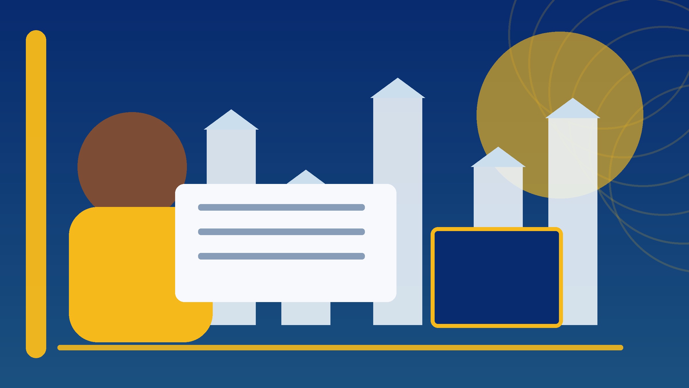 African technology specialist reviewing a Finnish employment contract with a Nordic skyline illustration.